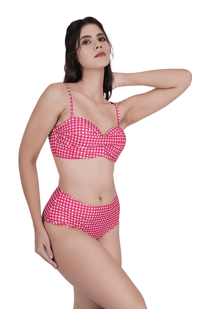 Girl’s Check Bikini Set - Thumbnail 3