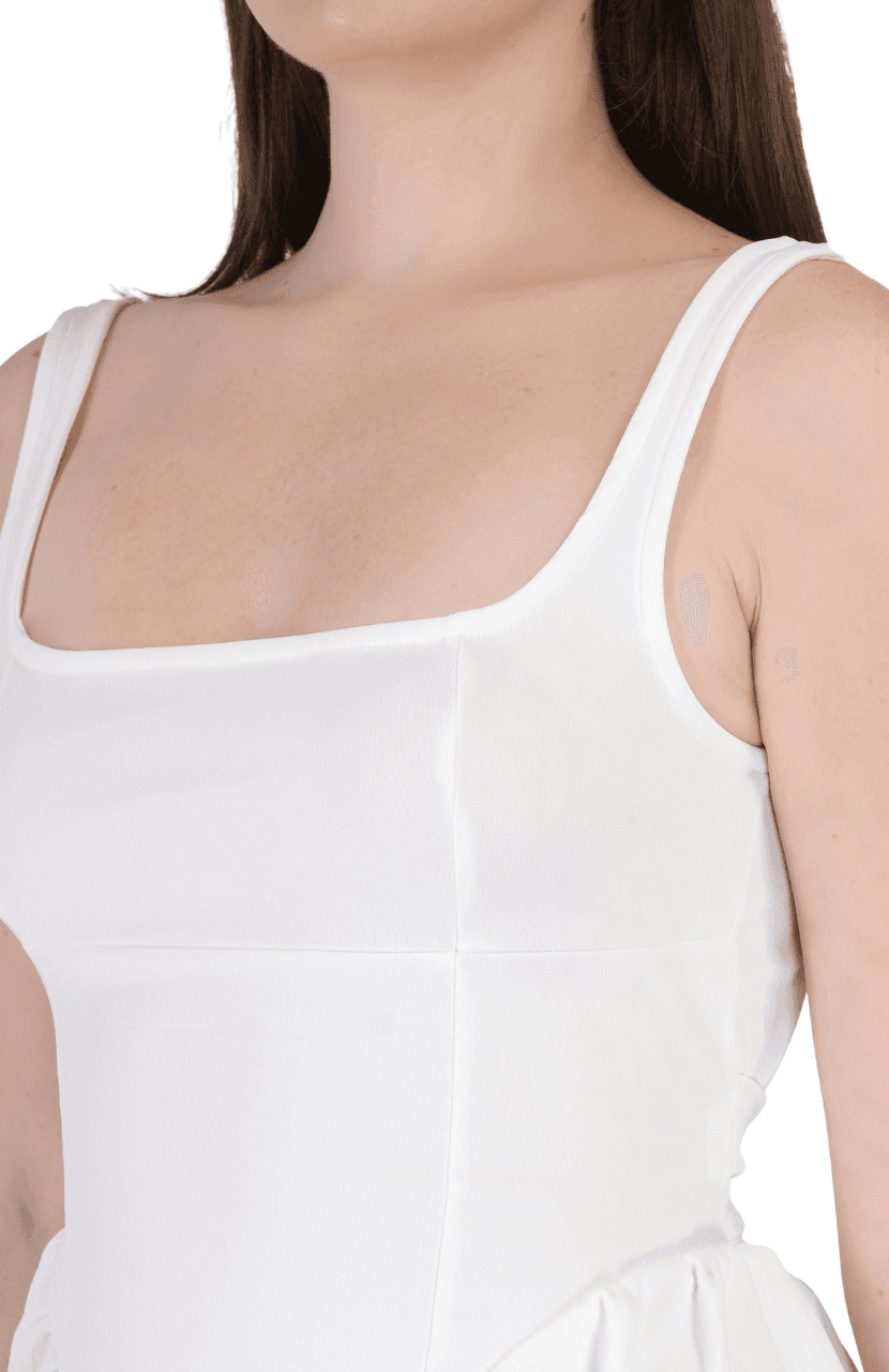 Sleeveless Bow Women’s Corset Pleated Dress - Thumbnail 8