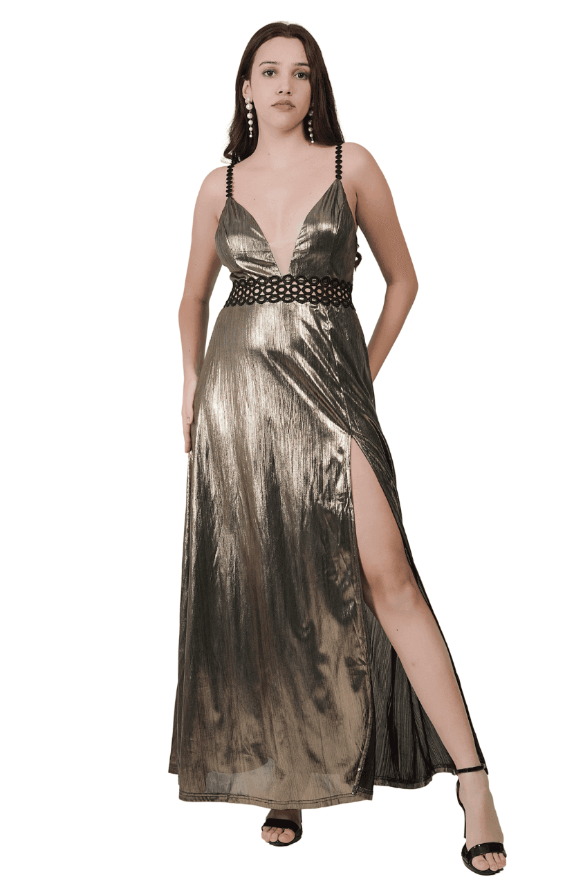 Women’s Golden Dress - Thumbnail 1