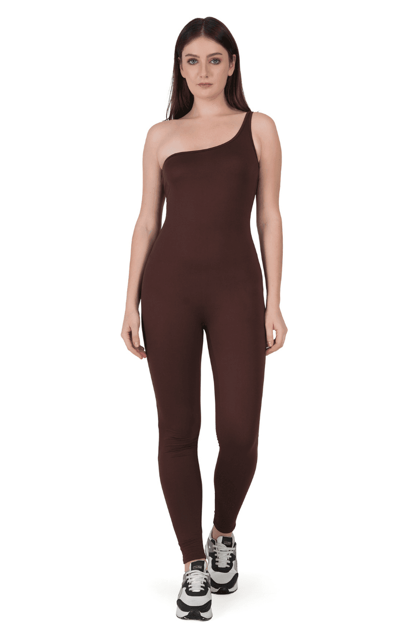 Yoga gym One Shoulder Women Jumpsuit - Thumbnail 1