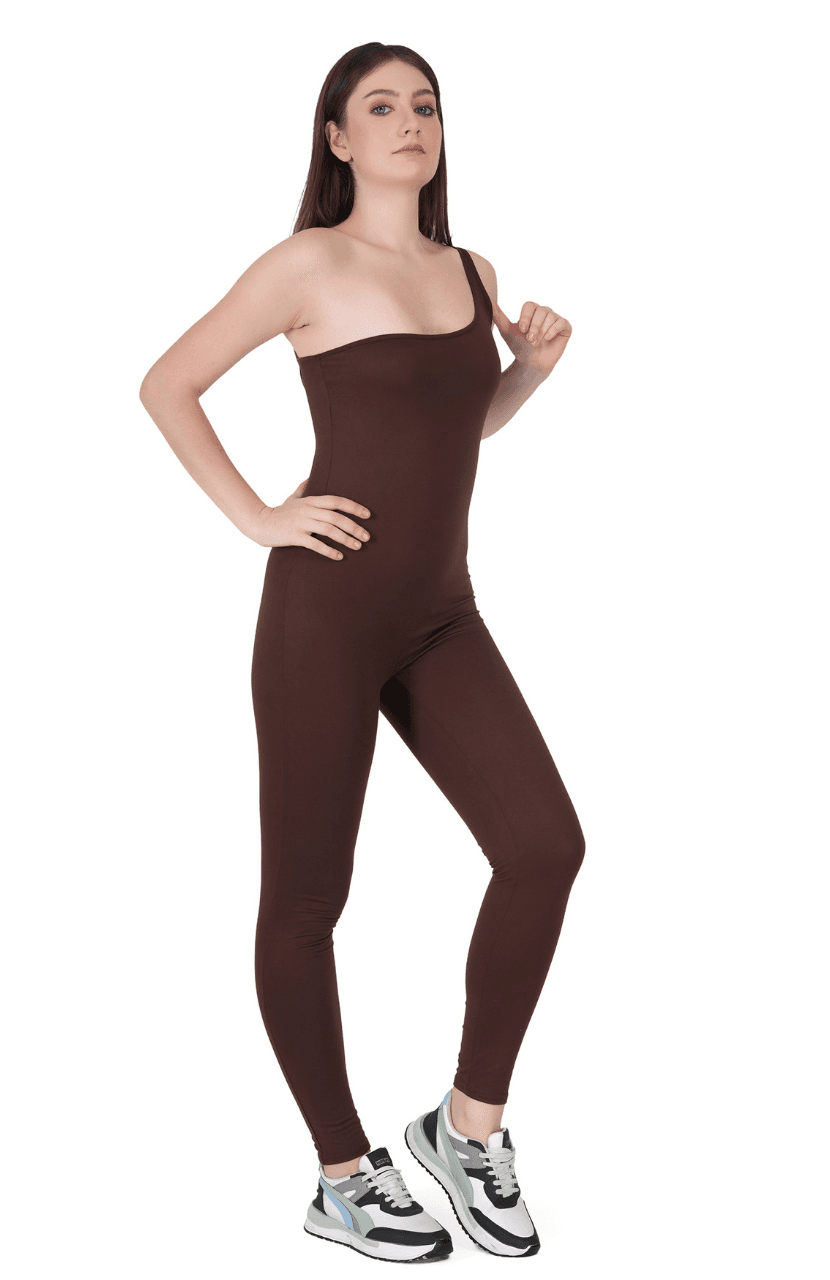 Yoga gym One Shoulder Women Jumpsuit - Thumbnail 4