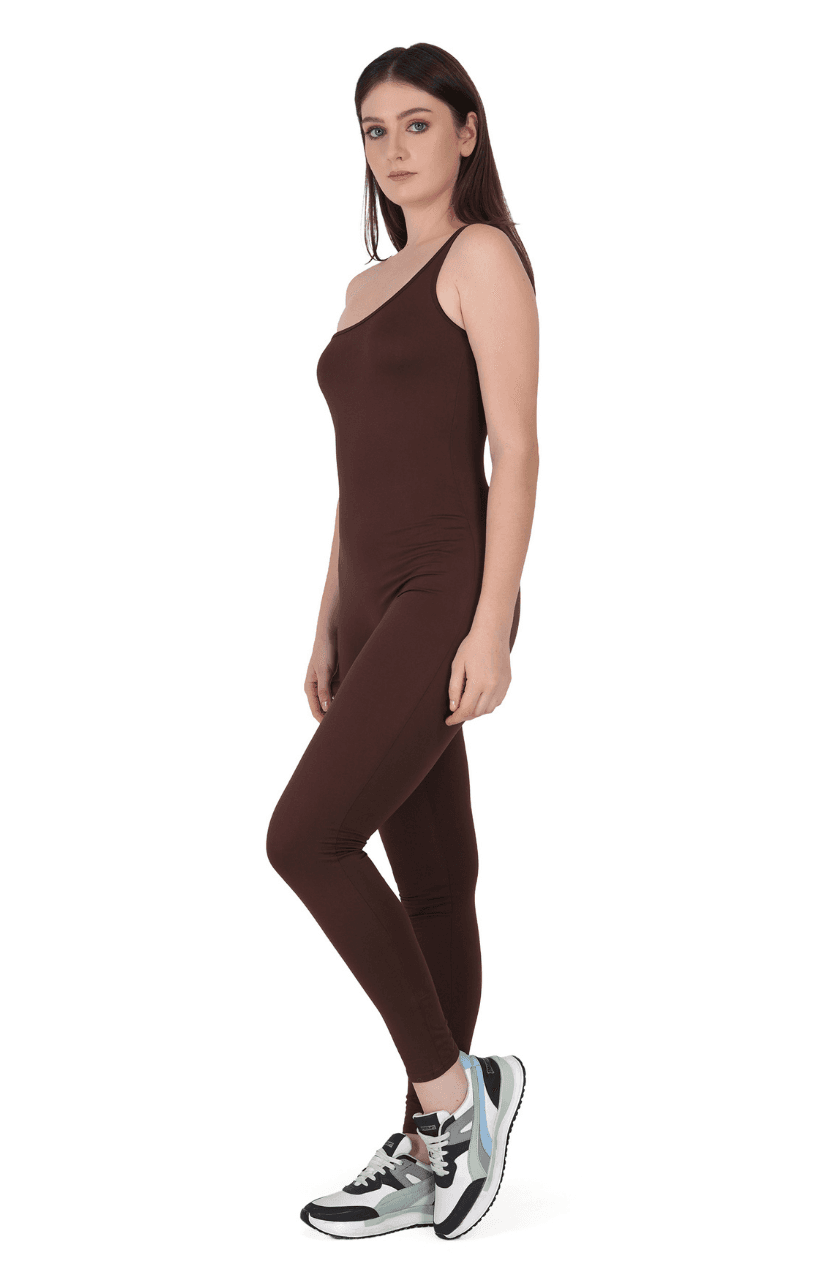 Yoga gym One Shoulder Women Jumpsuit - Thumbnail 5