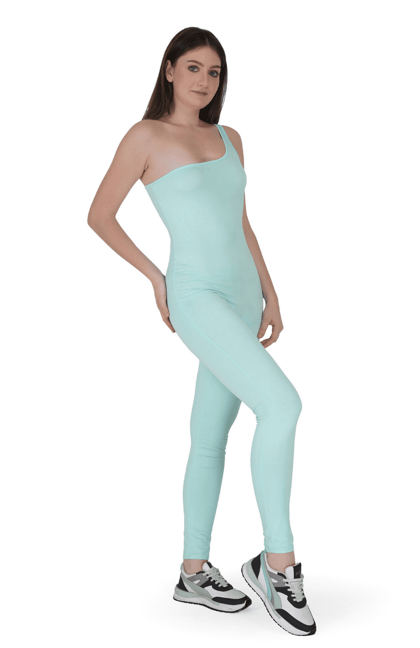 Yoga gym One Shoulder Women Jumpsuit - Thumbnail 6