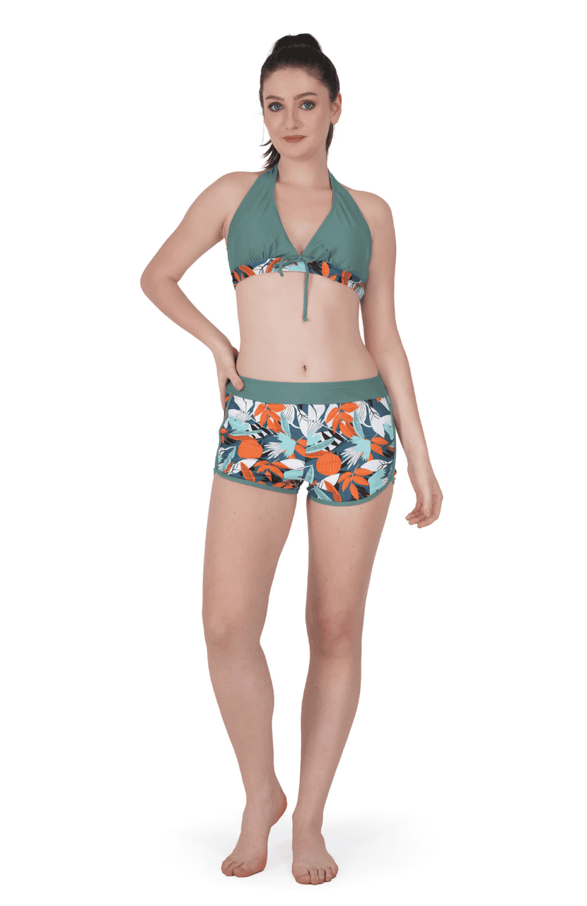 Bikini Set with Push-up top and Printed Design - Thumbnail 2