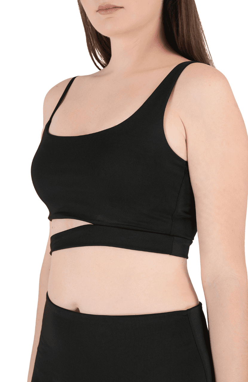 Womens Slinky 2 Pcs Set Crop Top Bodycon High Waist Evening Cocktail Party Dress - Thumbnail 5