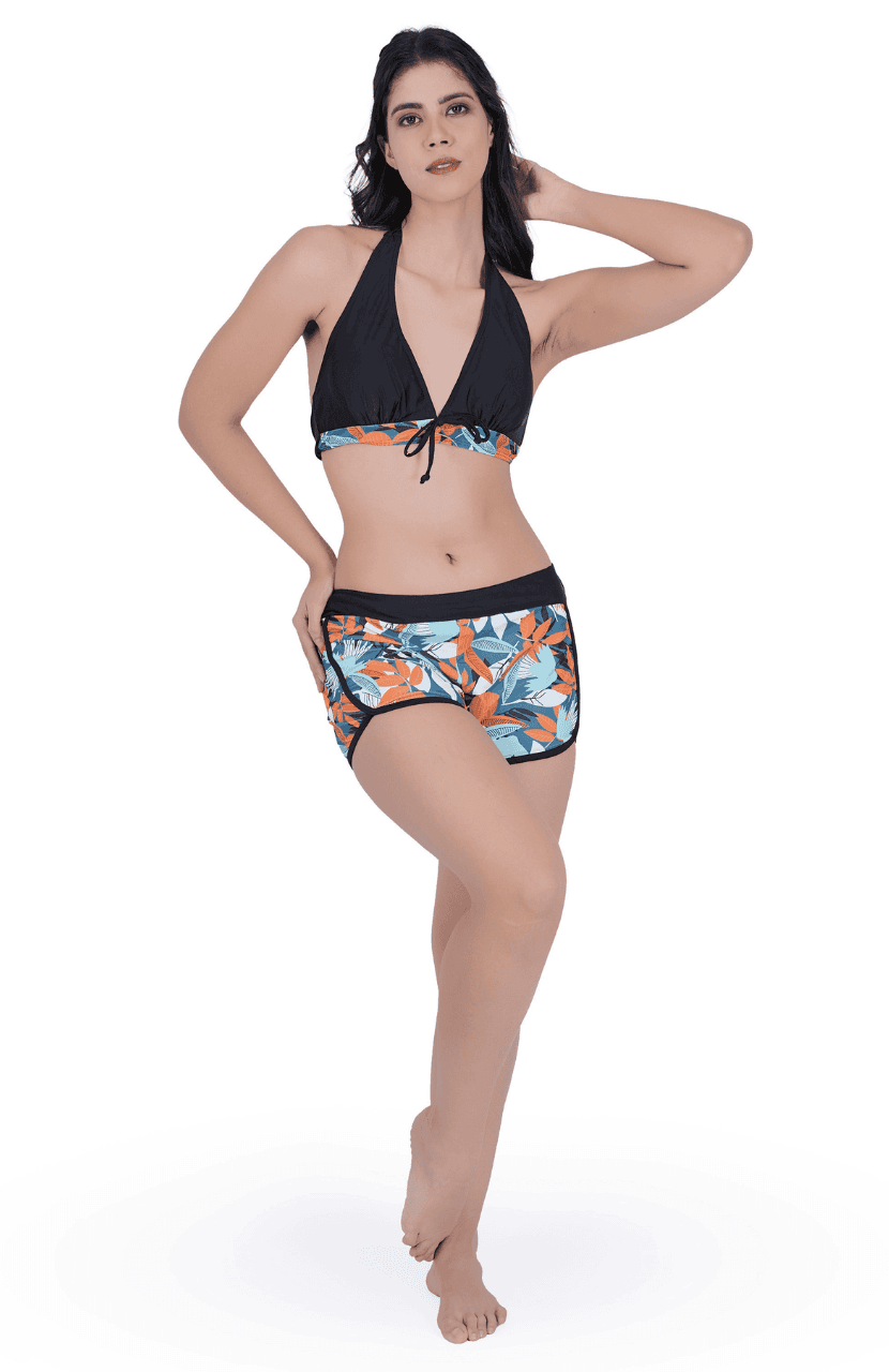 Bikini Set with Push-up top and Printed Design - Thumbnail 1