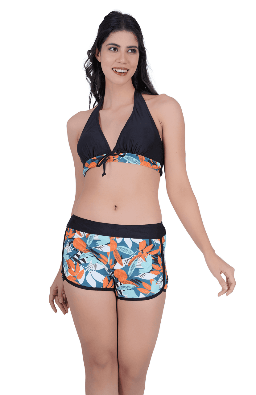 Bikini Set with Push-up top and Printed Design - Thumbnail 5