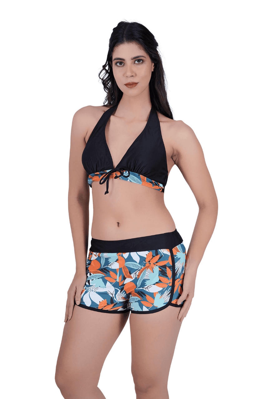 Bikini Set with Push-up top and Printed Design - Thumbnail 7