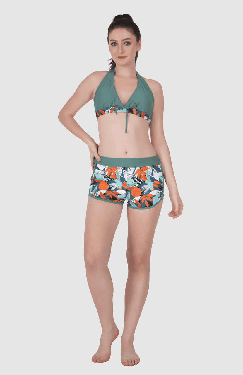 Bikini Set with Push-up top and Printed Design
