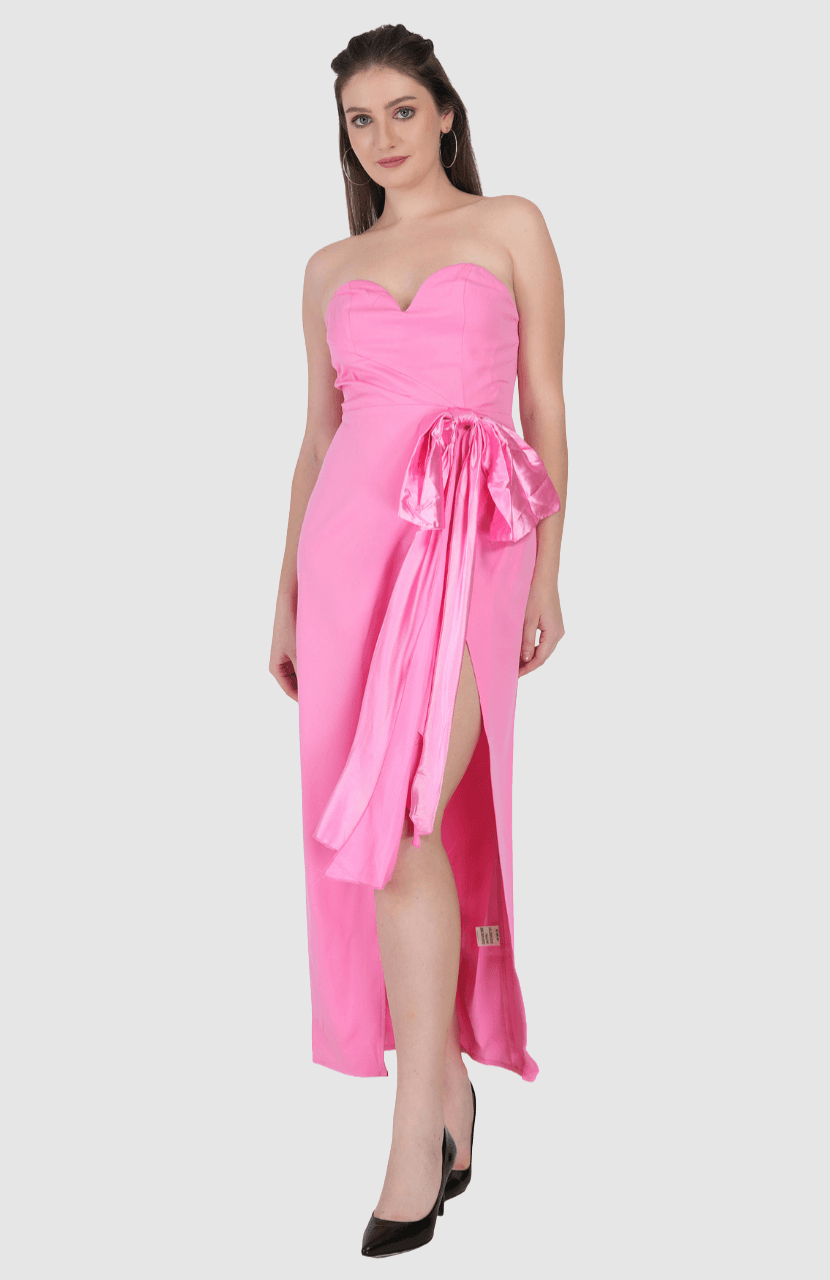 Pink Tube Party Wear Dress