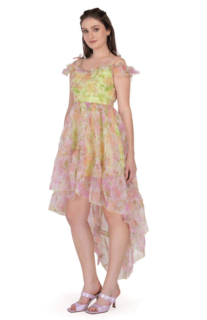 Girl’s tail Style Party Dress - Thumbnail 3