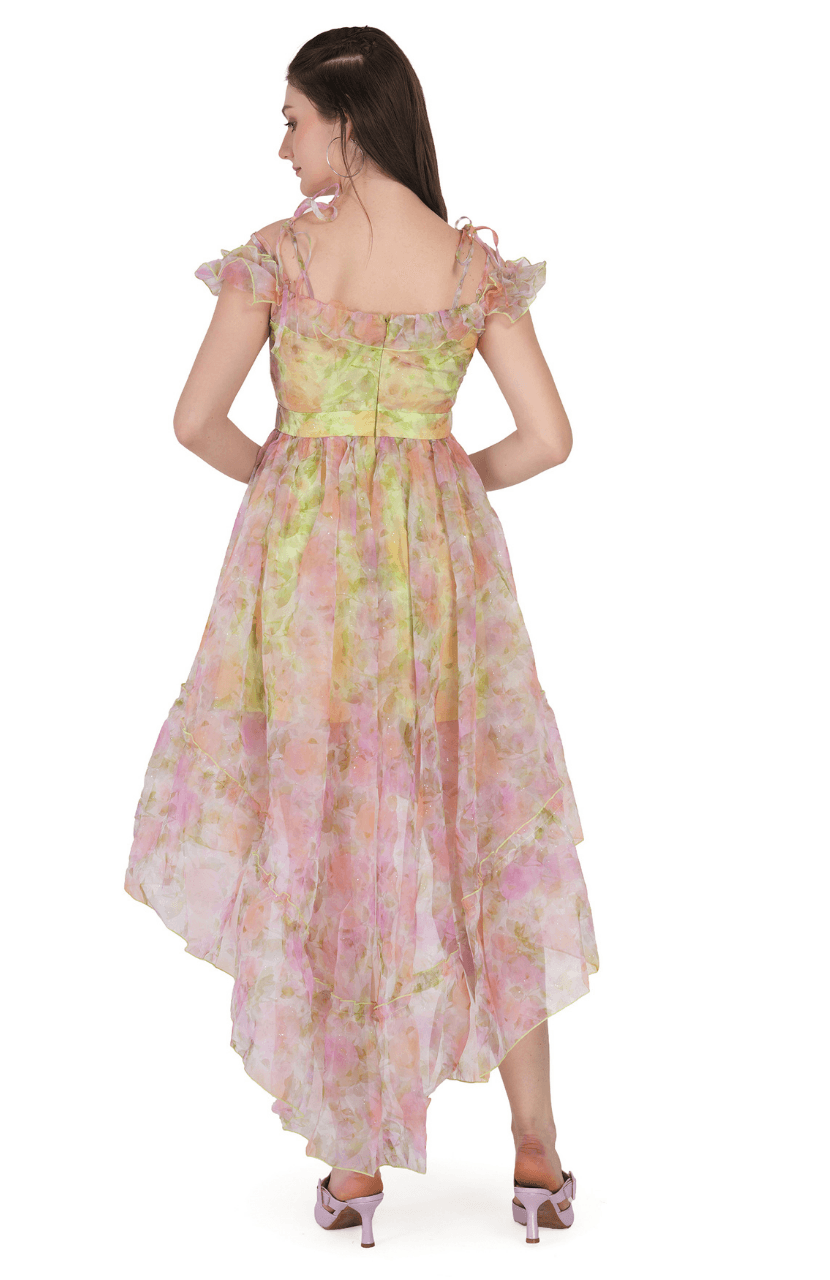 Girl’s tail Style Party Dress - Thumbnail 4