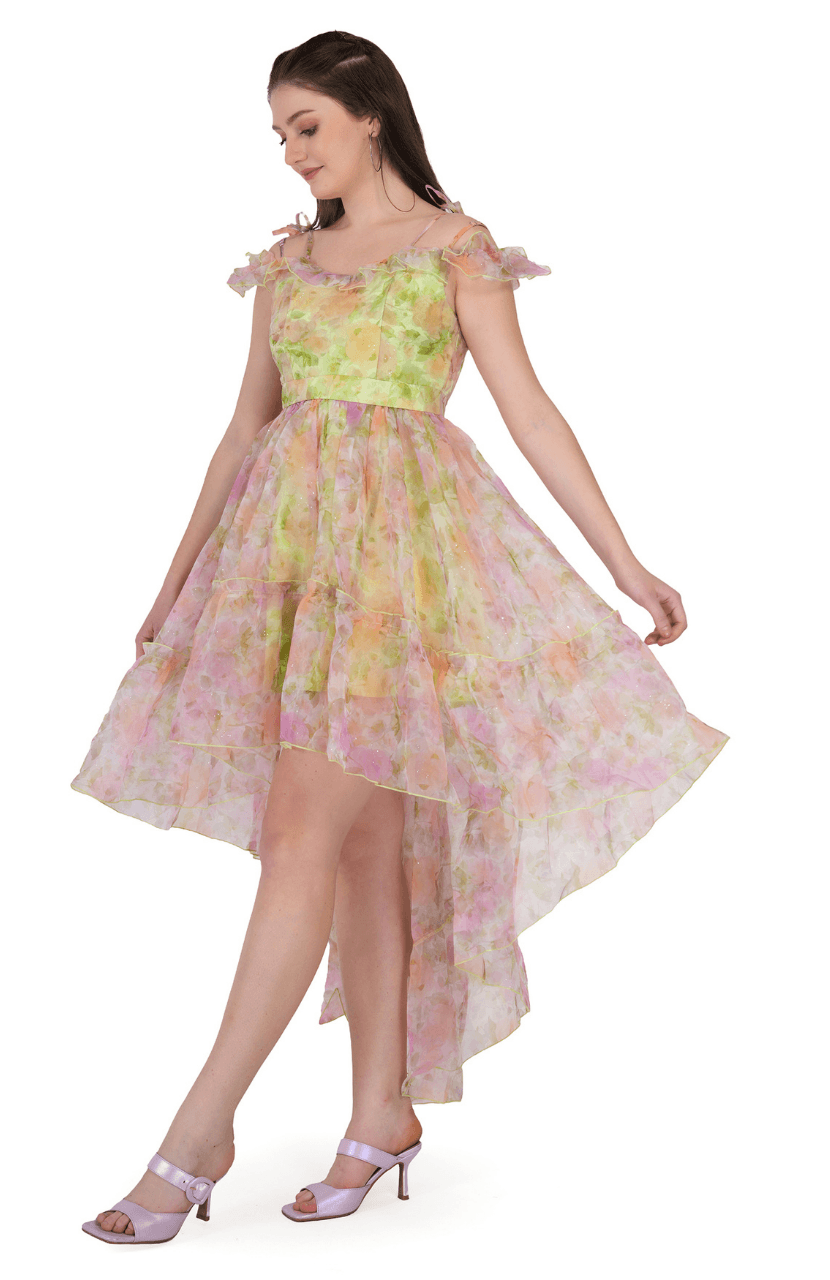 Girl’s tail Style Party Dress - Thumbnail 2