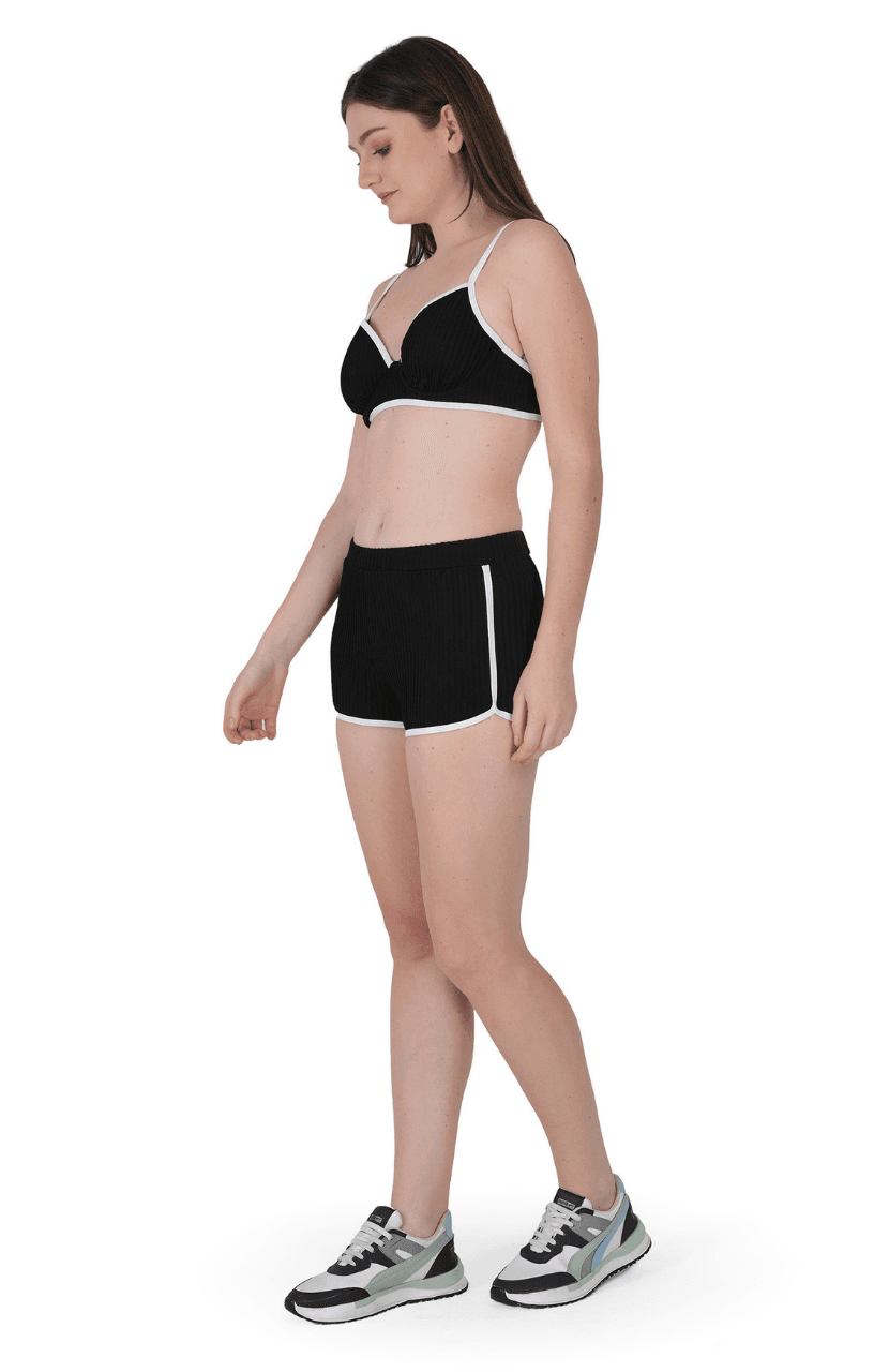 Two-Piece Bikini Set with Adjustable Straps and Back  Closure - Thumbnail 3
