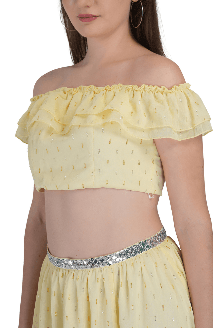  Women Yellow Party wear Dress - Thumbnail 5