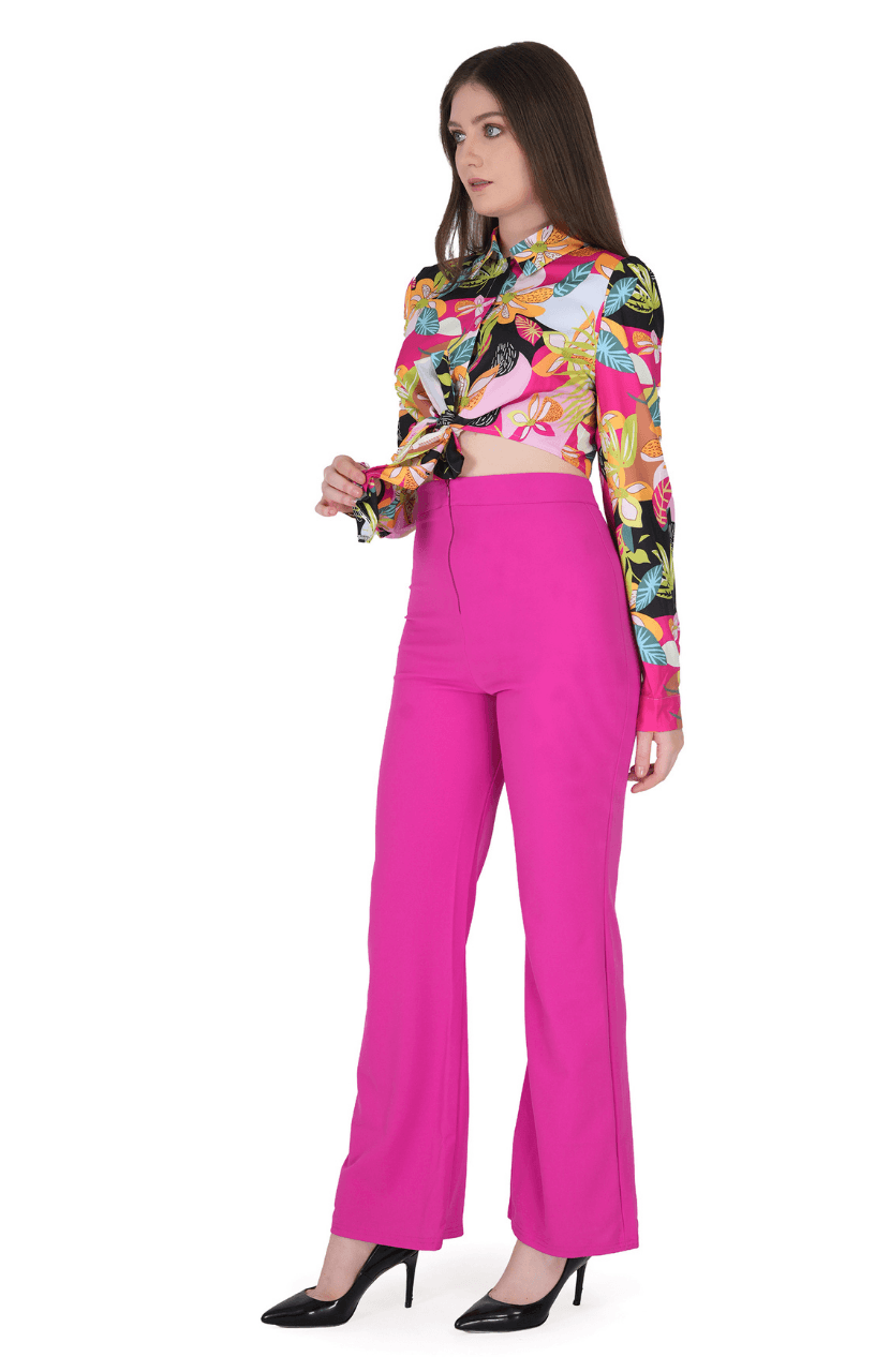 Girl’s Floral Top & Pink Pant - Thumbnail 2