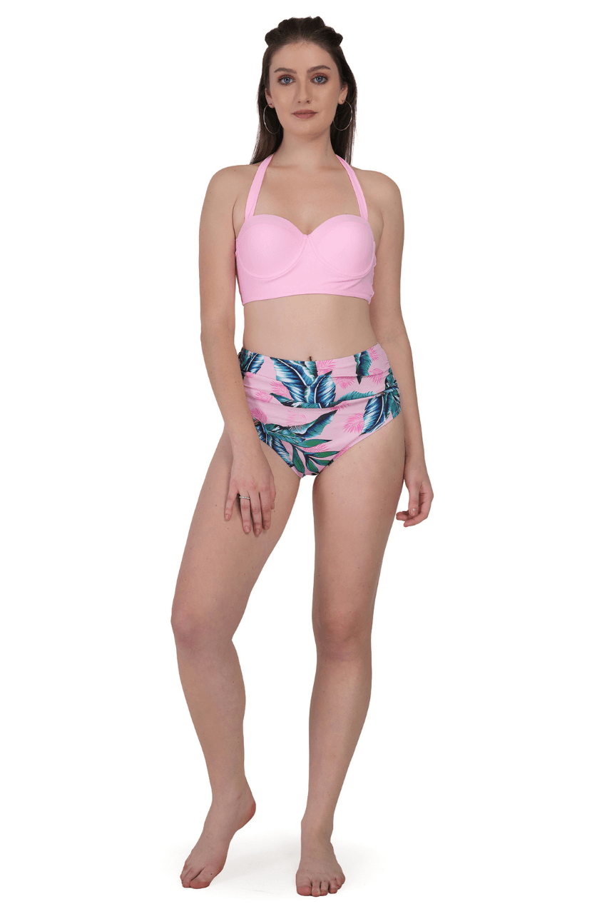 Girl’s Floral Print Bra Party Set - Thumbnail 2