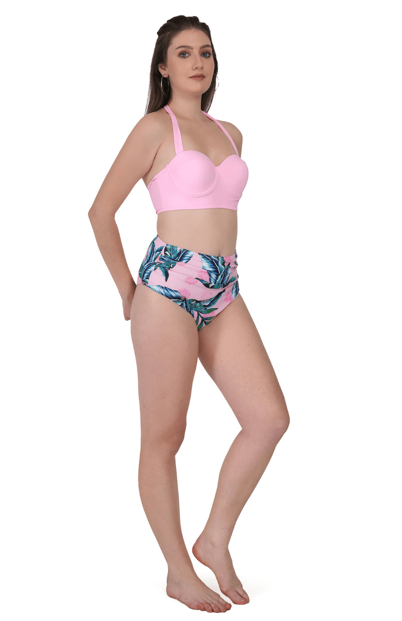 Girl’s Floral Print Bra Party Set - Thumbnail 5