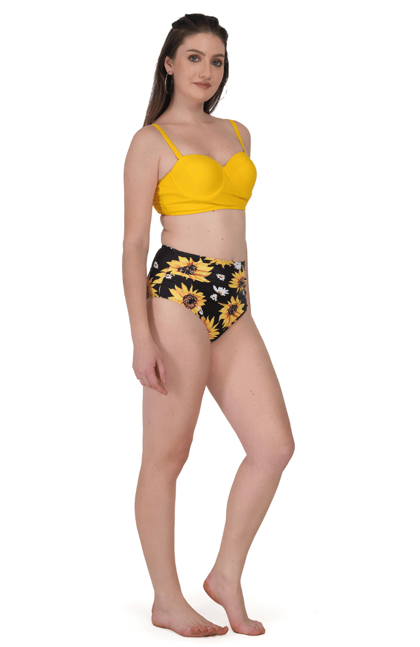 Girl’s Floral Print Bra Party Set - Thumbnail 3