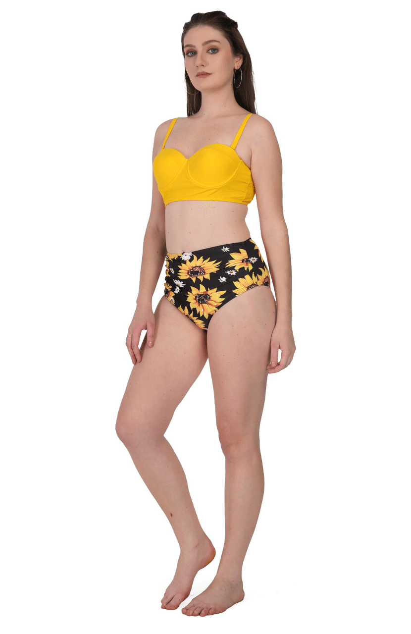 Girl’s Floral Print Bra Party Set - Thumbnail 6