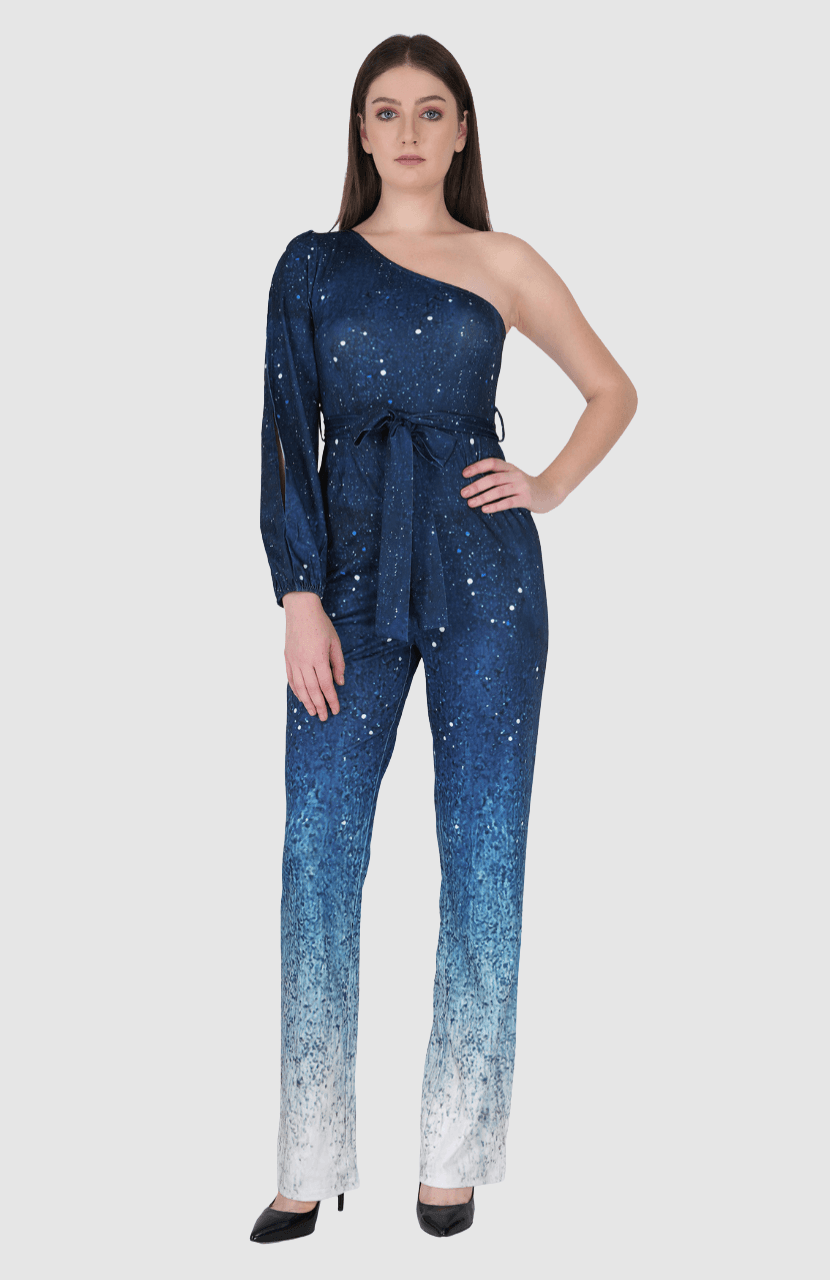 Girl’s Party Wear Jumpsuit Blue Colour